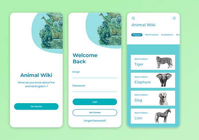 Animal Wiki App design ui