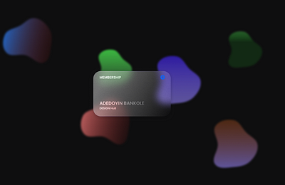 Ui Glass Card design ui