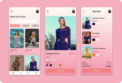 E commerce App design ui