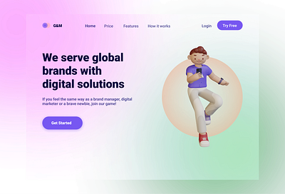 Glass Ui Landing Page