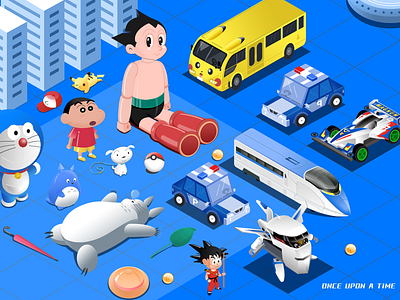 Once upon a time design illustration