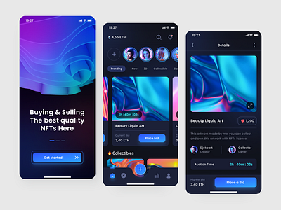 NFT Mobile App branding design dribbble illustration logo mobile app nft ui uidesign ux