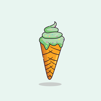 Ice cream cone ice cream design ice illustration illustrator vector