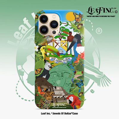Leaf Inc. Bze "Jewels Of Belize" Phone Case 3d animation branding graphic design logo motion graphics streetwear ui