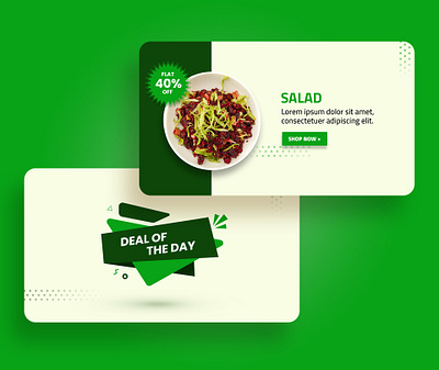 Salad Banner Design | Deal Of The Day ads branding food freshfood graphic design healthy food restaurants salad social media ui