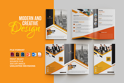 Modern Bifold Brochure Design adobe illustrator annual report brochure brochure design brochure template business brochure company profile corporate indesign magazine microsoft word modern multipurpose powerpoint professional unique