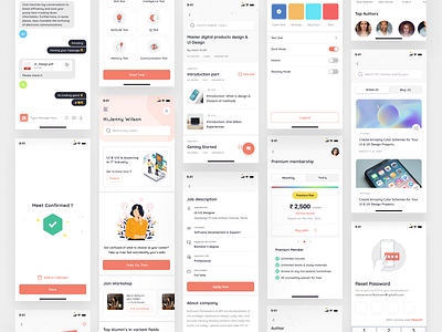 Career Guidance App 3d animation app branding cards career design graphic design halolab icon illustration job landing page learning logo motion graphics ui ui8 ux vector