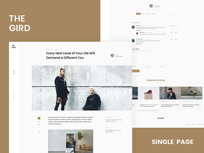 The Grid - Blog Magazine Template (Single Page) art blog blog magazine clean ui concept creative creative design design up to date editorial design fashion landingpage magazine minimal theme typography ui uiux up to date design ux webdesign