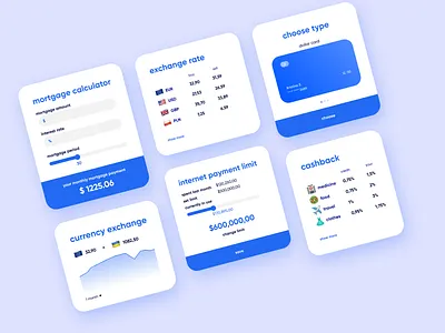 Components for bank app concept design landing shot ukraine ukrainiandesigner ukrdesign