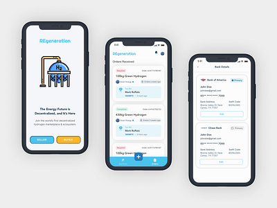 Regeneration Application 3d adobexd animation branding clean crypto e commerce elegant explore fintech logo marketplace motion graphics nft onlineshop profile simple ui