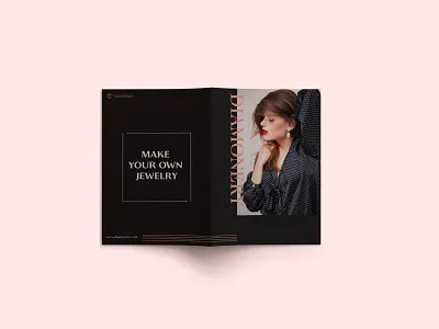DIAMONERY Magazine cover design book cover brand branding clean design diamonery flat identity illustration jewelry logo luxury magazine cover minimal print stationary typography