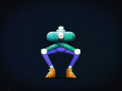 D.A.N.C.E animation animation 2d character charlestone dance design gradient illustration illustrator loop motion design motion graphic quirky rig texture