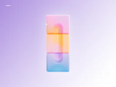 Letter I 36daysoftype 3d after effect gradient graphic design letter letteri letters redshift