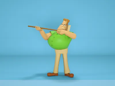 Louis William Anderson 3d 3d designer 3dcharacter animation branding character cinema 4d design flat graphic design green hands illustration legs louis anderson man movie shoes stick ui