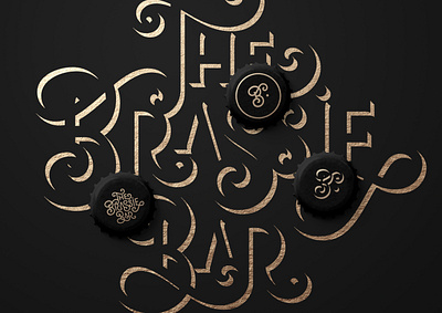 The Brassie Bar corporate identity art direction bar identity blackwhite branding corporate identity design gold gold foil graphic design graphiste freelance lettering logo typography vintage