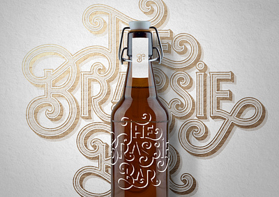 The Brassie Bar logo concept art direction bar beer branding corporate identity font gold graphic design graphiste freelance identity lettering logo typography vintage