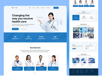 Medical Landing Page card clean design gradient health health care hospital landing page landingpage medical medical landing page ui ui design website youth care