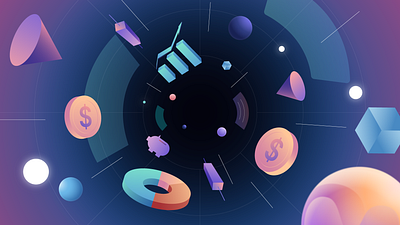 Geometric abstract art coins crypto cube design flat geometric geometry graphic design illustration isometric minimal money simple tokens vector