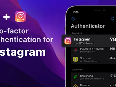 2FA Guide - Instagram 2fa app authenticator authenticator app branding code cover guide instagram logo mfa security social twitter
