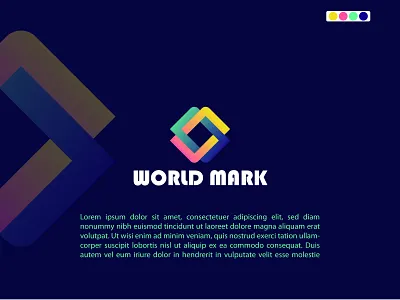 World Mark Logo 3d 3d logo branding logo flat logo graphic design illustration logo logo design logos mascot logo modern logo mw letter logo mw logo square logo ui vector