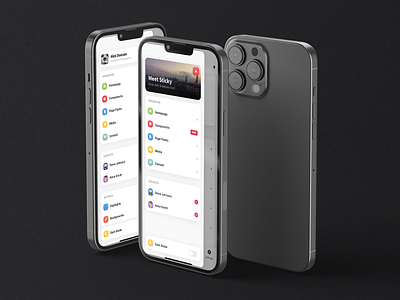 Sticky Mobile | Multipurpose Mobile Kit & PWA Template android app app design app template card sidebar daily ui design ios iphone mobile mobile design modern design modern sidebar navigation sidebar sidebar design sidebar navigation sidenav ui ui ux