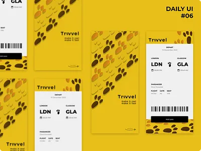Daily UI #6. Boarding pass. boarding pass dailyui design graphic design mobile ui