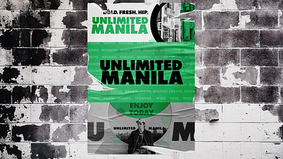 Unlimited Manila Poster branding design graphic design green manila poster