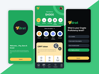 Zdrat - Crypto Wallet Mobile App app app design bitcoin blockchain crypto crypto currency cryptocurrency mobile app mobile app design mobile design mobile ui ui design wallet