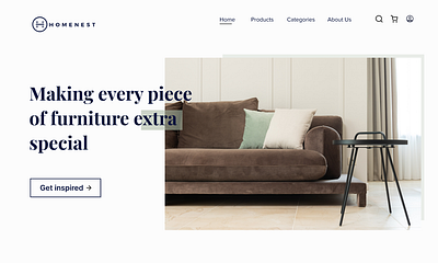 Homenest | Furniture Web Design art design graphic design ui ux web design website