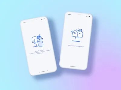 Notification Illustration (post box) 2d app application branding character characterdesign design draw graphic design illustration illustrator notif notification postbox try ui vector