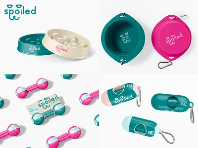 Pet brand SPOILED logo and product ideas brand branding concept cute design illustration logo package packaging pet pet logo product sticker vector