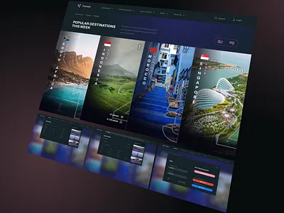 Travelar - Travel Website, Concept Website card clean concept design figma ui uidesign ux