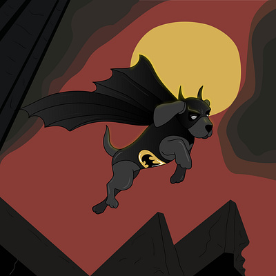 BATDOG art digital graphic illustration vector