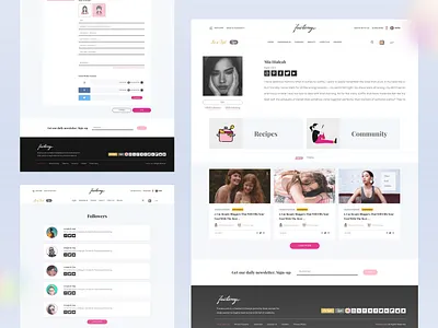 Fustany Fashion and Lifestyle Website - Profile 3d animation branding community dark ui design ecommerce fashion free ui kit fustany george samuel graphic design illustration interaction landing page lifestyle website logo motion graphics profile ui