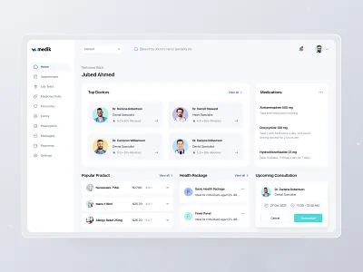 Medical Admin Dashboard admin admin dashboard app clinic dashboard dashboard design healthcare hospital medical medical app medicine nurse ui web app