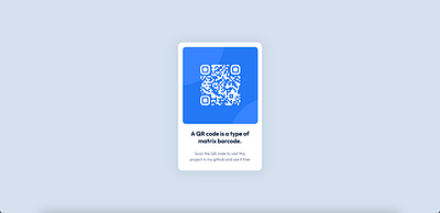 QR Code Component graphic design html css qr code ui user user interface