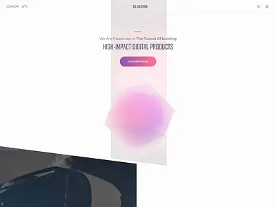 Landing page - UI Animation animation clean crystal daily 100 challenge daily ui diamond landing light mode motion graphics product design shape spline ui