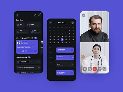 Medical CRM Dashboard — Mobile View for Doctors app calendar clinic dentist healthcare medic medical mobile patient platform product ui ux