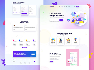 **SaaS Landing Page 🔥 app branding business clean creative design graphic design hero homepage illustration minimal product saas saas landing page saas website sales typography ui ux website