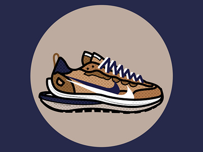 Nike Vaporwaffle Sacai classicsneakers design fatlines graphic design illustration kicks sneakerart sneakerhead sneakers