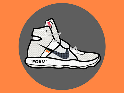 Nike React Hyperdunk X Off White classicsneakers design fatlines graphic design illustration kicks sneakerart sneakerhead sneakers