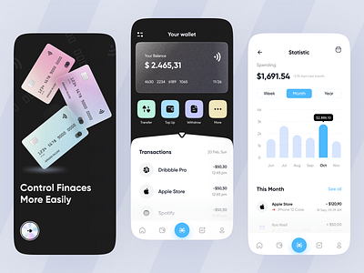 Finance Mobile Banking App app bank banking design finance finance app finances financial financial app fintech minimal mobile mobile app mobile app design mobile design online banking ui ux wallet app