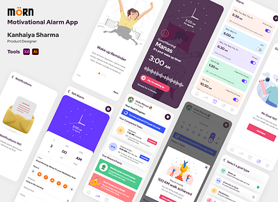 Morn - Motivational Alarm App alarm app alarm app uiux case study morn motivational alarm app motivational alarm app