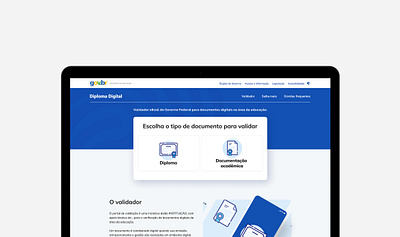 Federal government digital diploma service design desktop education ui web