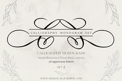 Wedding Monograms Set II calligraphy design graphic design lettering logo logo creation monogram monograms wedding invitation wedding logo
