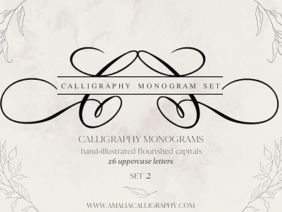 Wedding Monograms Set II calligraphy design graphic design lettering logo logo creation monogram monograms wedding invitation wedding logo