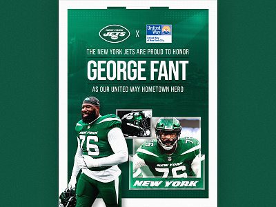 Jets x United Way creative design graphic design new york new york city new york jets nfl nyc print typography