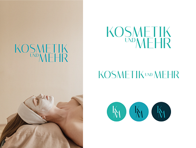 Kosmetik und Mehr | Beauty Logo beauty branding beauty logo blue color palette branding german branding germany logo logo design teal