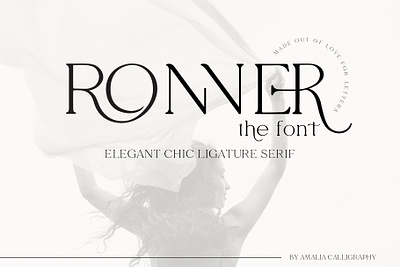 RONNER | Elegant Ligature Serif Font branding font design elegant font graphic design ligature font logo logo creation logo design serif serif font wedding font