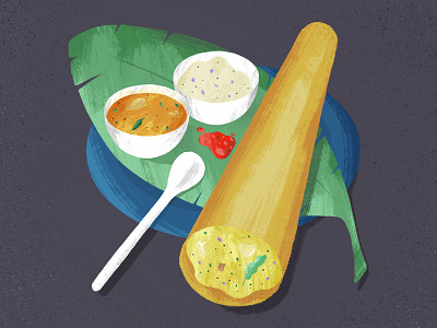 Colors from Dosa design dosa illus illustration photoshop south india